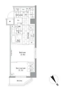 ザ・パークハビオ横浜山手【6階】の間取り