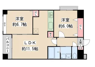 新川KSマンション【6階】の間取り
