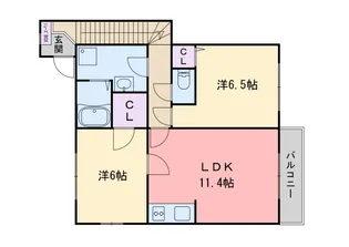 グレイス美咲が丘【2階】の間取り