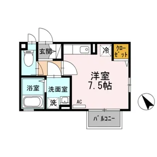 東京都稲城市大丸【アパート】の間取り