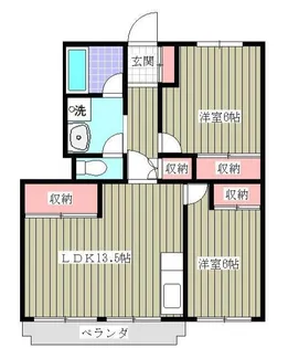 美原コープタウンD棟【4階】の間取り