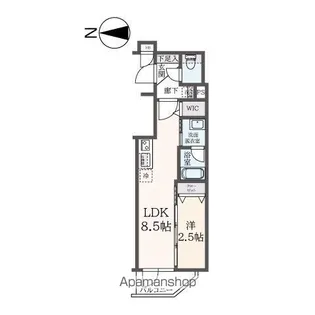 東京都新宿区新宿7【マンション】の間取り