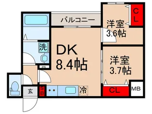 D porta wisteria【1階】の間取り