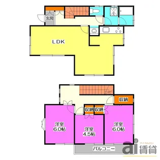 埼玉県所沢市大字上山口【一戸建】の間取り