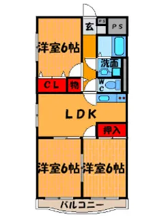徳島県板野郡藍住町矢上字原【マンション】の間取り