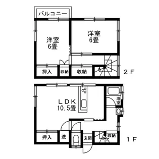 東京都板橋区西台2【一戸建】の間取り