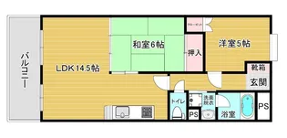 リファレンス箱崎【14階】の間取り