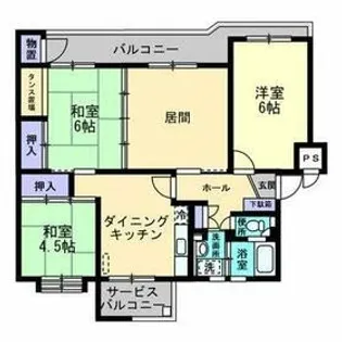 検見川アートホームズ10号棟【1階】の間取り