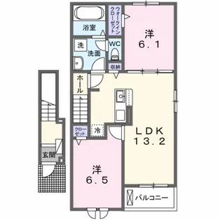 カルム ミー【2階】の間取り