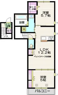 Paddy side 浦和岸町【2階】の間取り