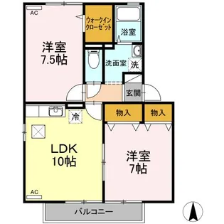 クレール・ルピナ【1階】の間取り