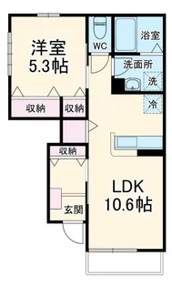 エルメゾンネクストV【1階】の間取り