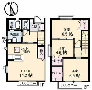 サニーコート C棟【1階】の間取り