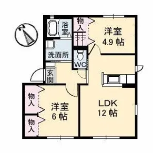 シャーメゾン熊野東 C棟【1階】の間取り