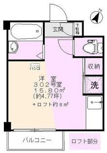 アスコット神楽坂【3階】の間取り