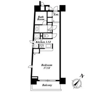 KDXレジデンス白金1【3階】の間取り