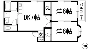 サンハイツ【2階】の間取り