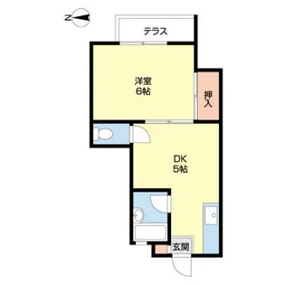 プティー山王【1階】の間取り