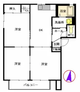 グリーンゲーブルス 弐番館【2階】の間取り