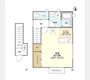 コモド本木【2階】の間取り