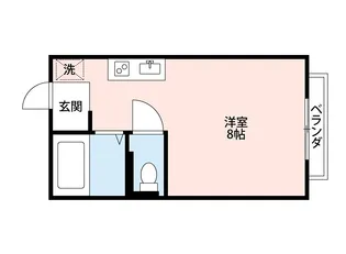 梔原ハイツ【1階】の間取り