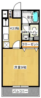 ロイヤルステージ宮城野【3階】の間取り