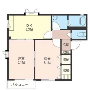 コーポ岸田III【2階】の間取り