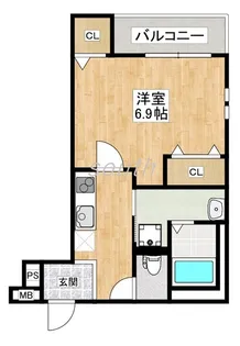 フジパレス諏訪ノ森駅東【1階】の間取り