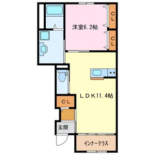 レーヴィア【1階】の間取り