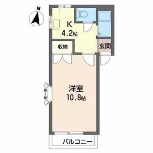 シティ上杉【2階】の間取り