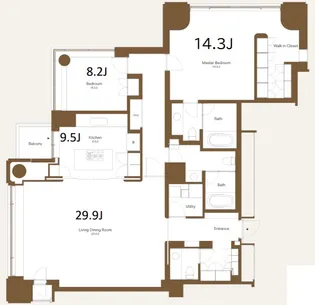 六本木ヒルズレジデンス C棟【29階】の間取り