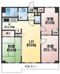 ドミール八王子【11階】の間取り
