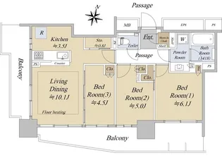 シティタワーズ板橋大山ノースタワー【12階】の間取り