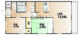 エステートピア浜【2階】の間取り