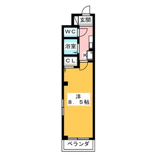 クレア清水【1階】の間取り