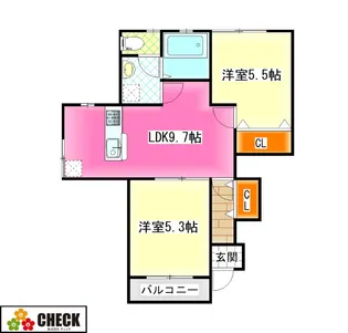 MIKIHOUSE糸田B棟【1階】の間取り