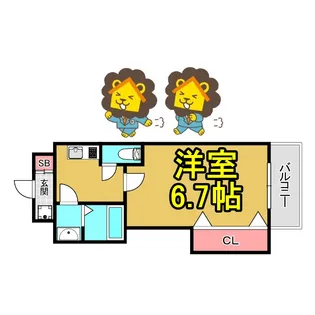 ラグゼ都島北通I【8階】の間取り