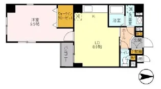 グローセインゼル湯島【8階】の間取り