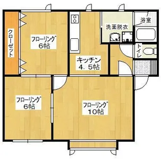 コーポヴェルメ【1階】の間取り