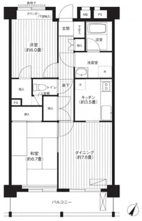 パインヒル上町【2階】の間取り