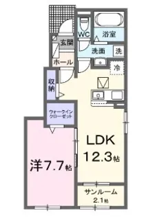 リベルタ71 II【1階】の間取り