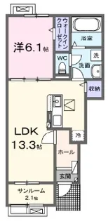 チェルキオ グランデ ウーノ【1階】の間取り