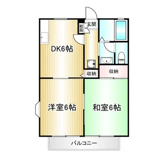 フォンティーヌ弐番館【2階】の間取り