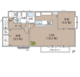 フェリーチェ平和台【2階】の間取り