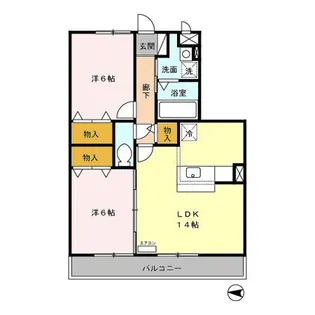 ヴィヴィレフルール【2階】の間取り