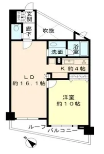 ヒューリック目黒三田【5階】の間取り