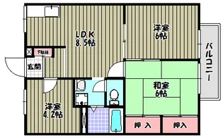 ソレイユ狭山【2階】の間取り