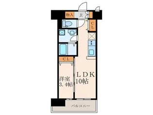 ザ・レジデンス黒崎駅南【9階】の間取り