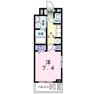 プラシード角崎【2階】の間取り