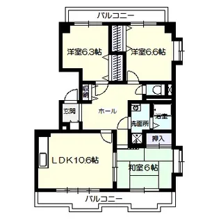 アクアレール【3階】の間取り